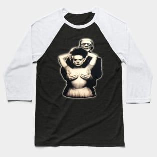 Frankenstein and Bride of Frankenstein // Vintage Art Baseball T-Shirt